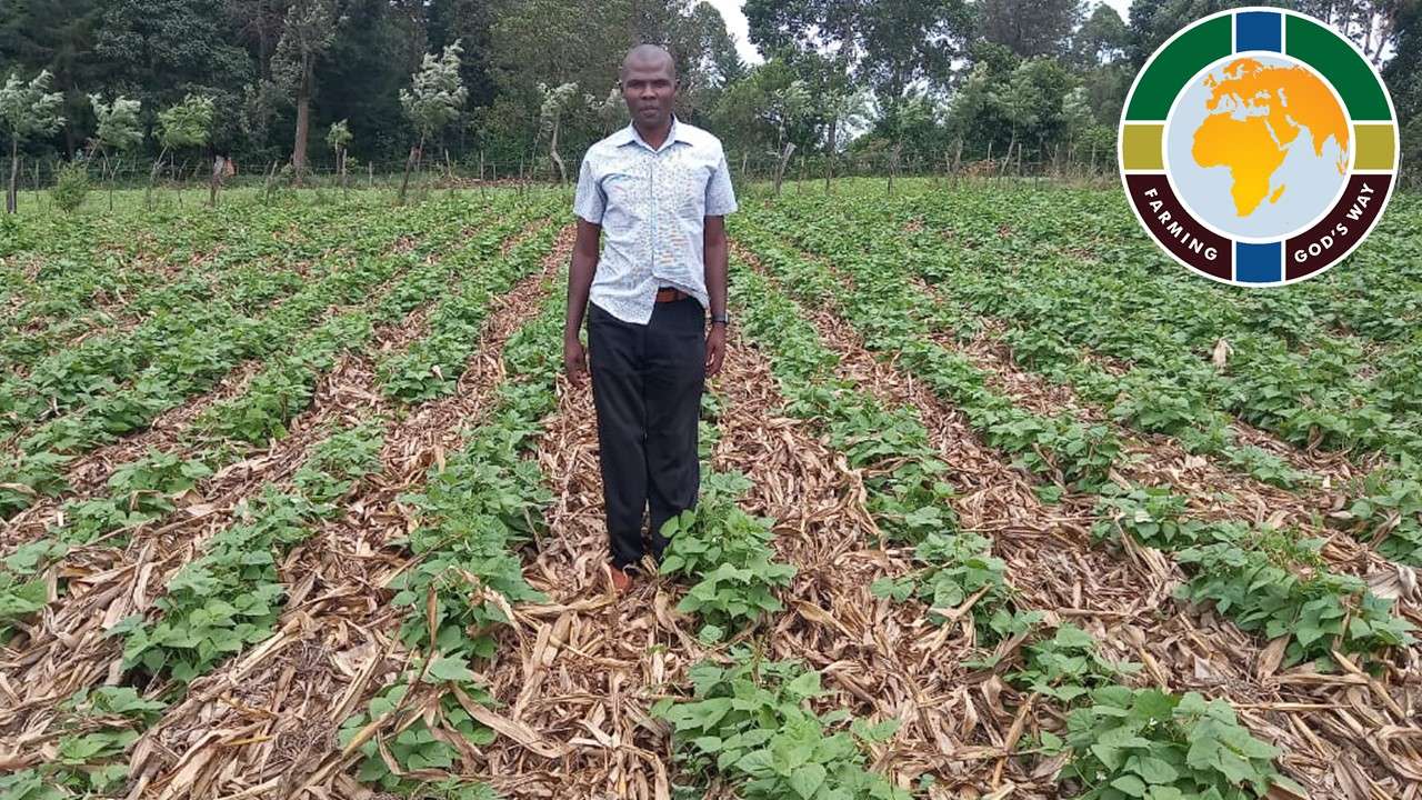 Farming God's Way farmer in his field.