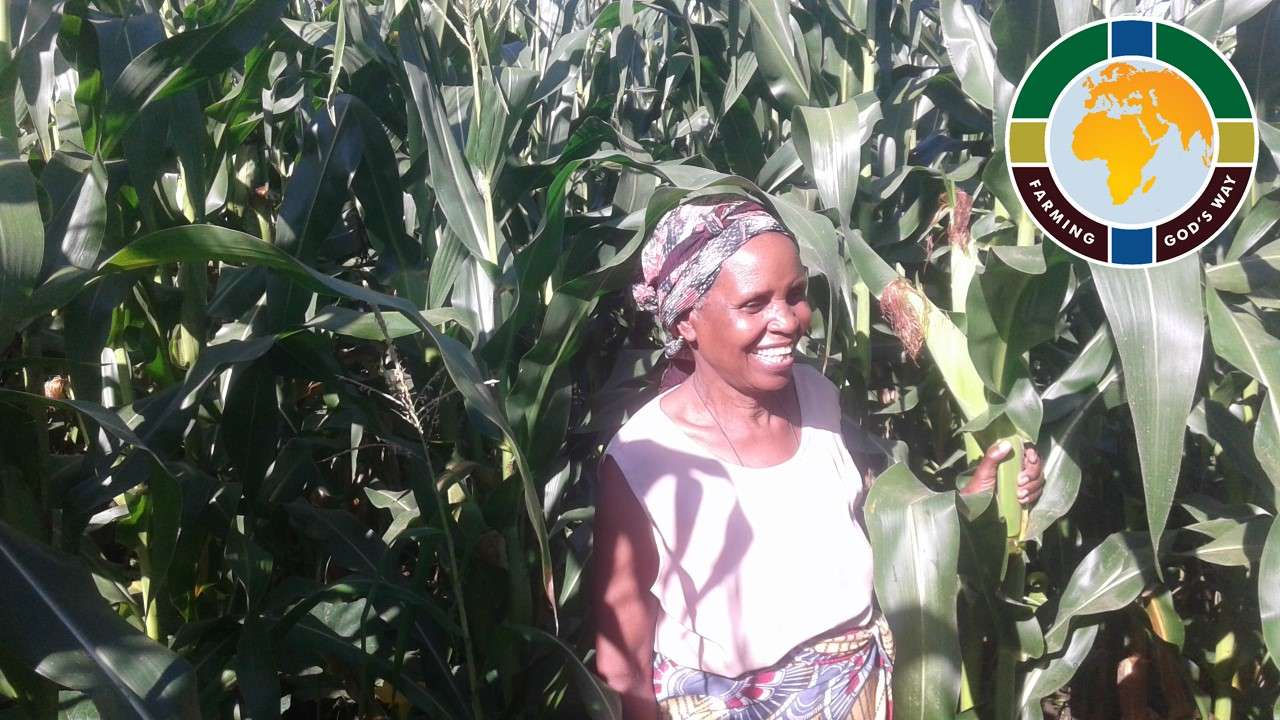 Farming God's Way farmer at her field.